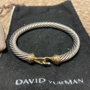 David Yurman Classic Cable Bracelet Sterling Silver with 14K Gold 7mm